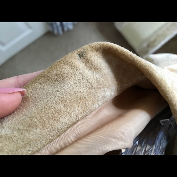 TAN SUEDE LEATHER BLAZER TOP - Picture 8 of 8